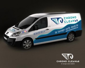 Création de logo, charte graphique pour CHRONO CLEAN 68